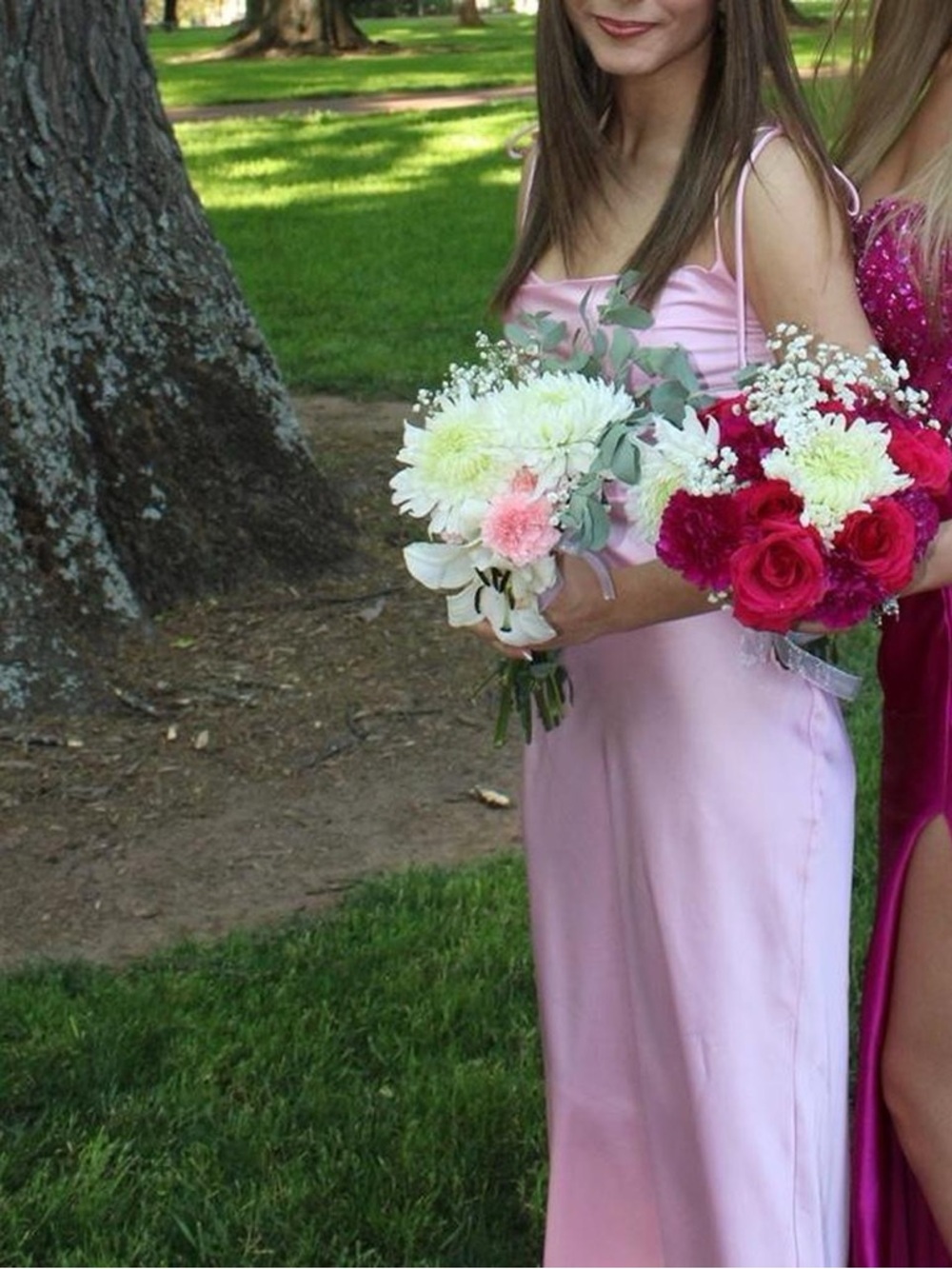 Satin Dress in Light Pink